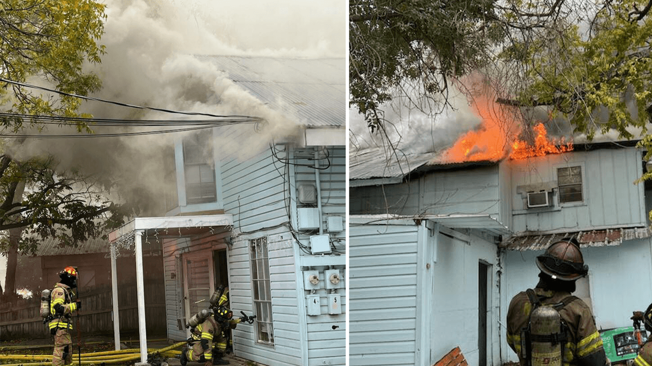 Ayudan a mujer de la tercera edad en pleno incendio de apartamentos
