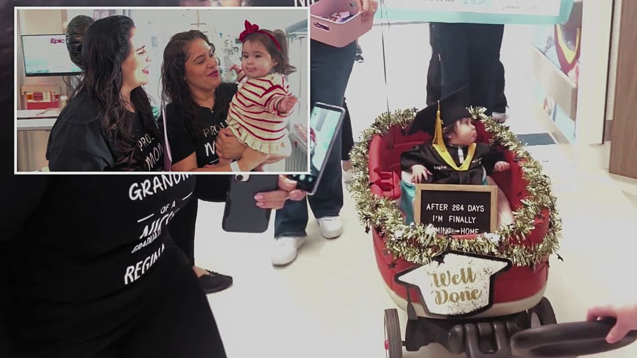 Dos madres se pueden llevar a casa a su bebé, quien estuvo internada en el hospital varios meses