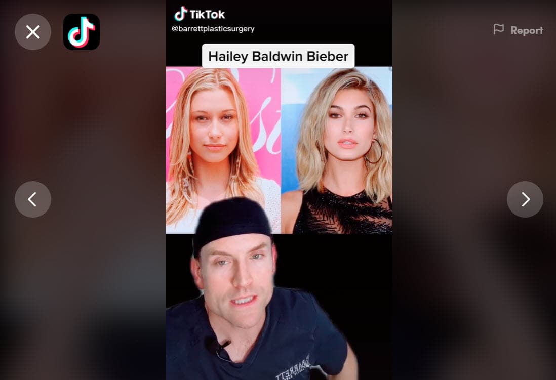 El doctor que está en la mira de los Biebers es Daniel Barrett, quien labora en Beverly Hills. Él publicó 
<b><a href="https://www.tiktok.com/@barrettplasticsurgery/video/6829884792058760454" target="_blank">un video</a></b> en TikTok en donde dijo que la esposa del cantante se había hecho una cirugía en la cara. 
<br>