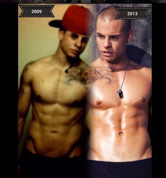 Casper compartió este 'antes y después'.