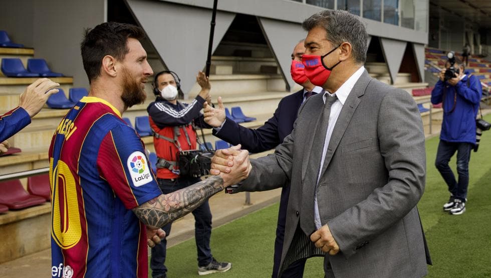 Laporta confiesa que dejó ir a Messi porque el Barcelona estaba en la ruina