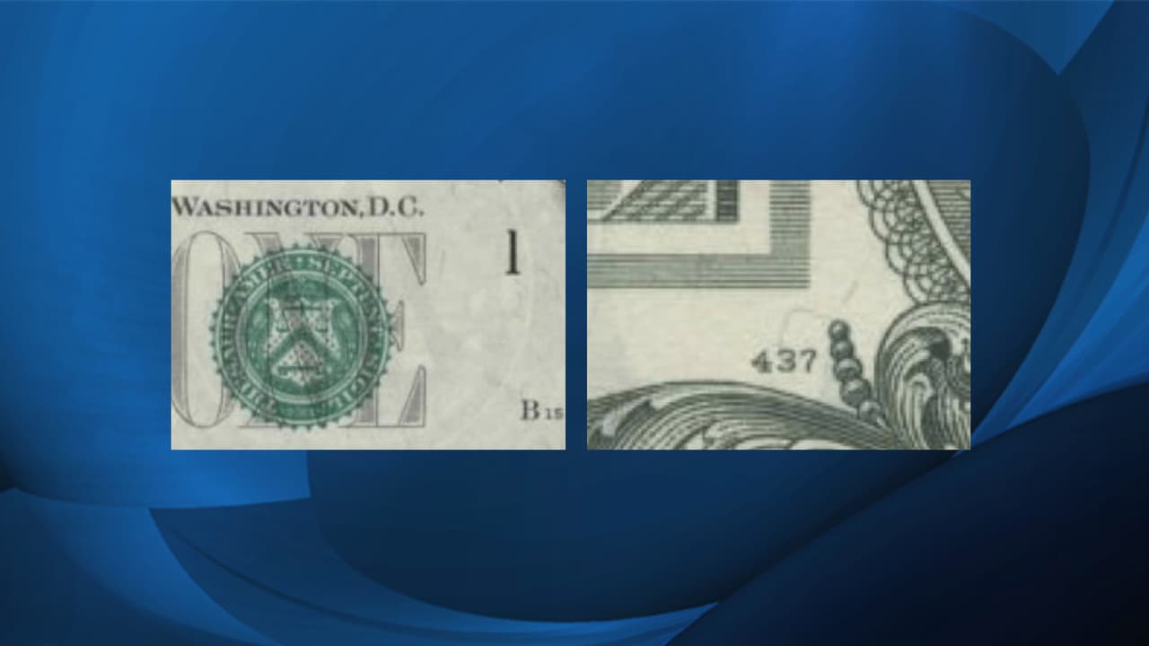 <b>NÚMERO DE PLACA DEL ANVERSO Y REVERSO</b>. Los números de placa del anverso y del reverso identifican las placas de impresión utilizadas para imprimir cada lado del billete. El número de placa del anverso se encuentra en el anverso del billete y el número de placa del reverso se encuentra en el reverso de éste.