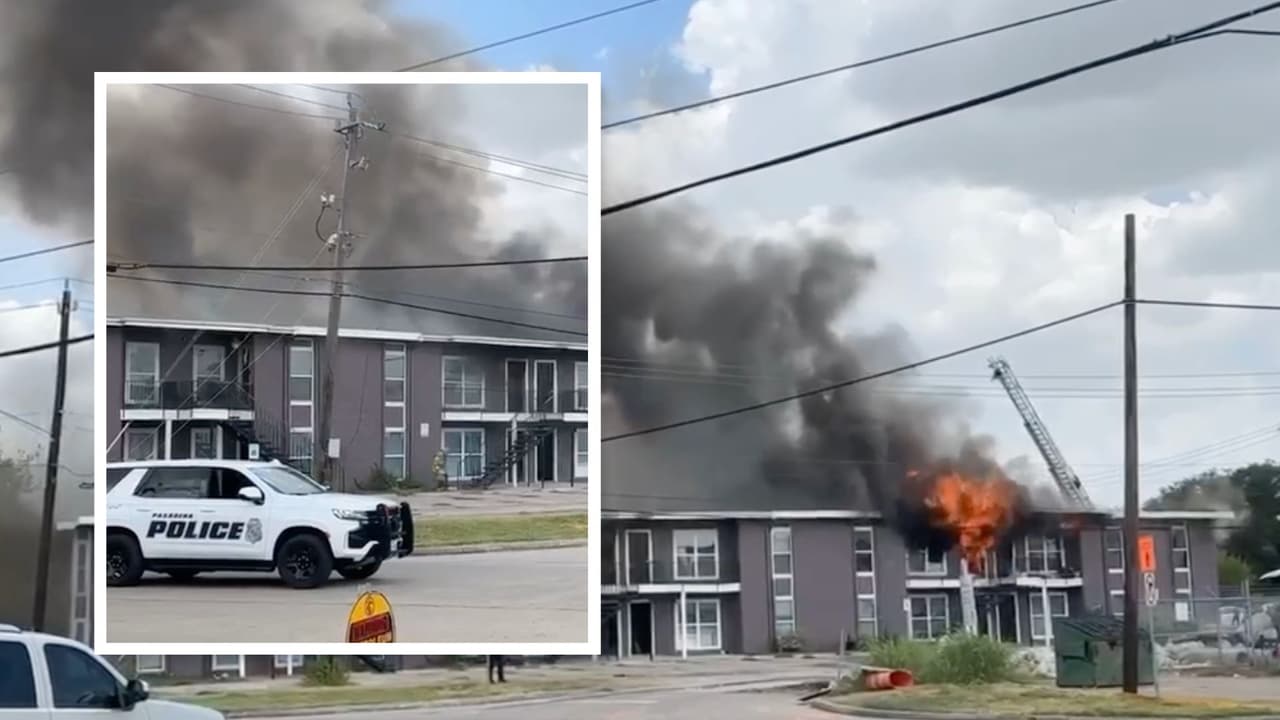 Lo que se sabe del incendio en un complejo de apartamentos en Pasadena: no hay heridos