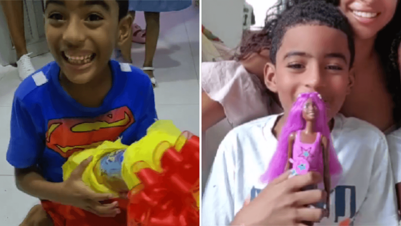 Padres regalan muñeca Barbie a su hijo y la reacción del niño causó revuelo en Internet