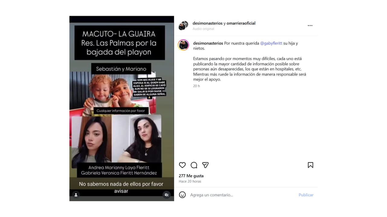 Así se reportó la desaparición de Gabriela Fleritt.