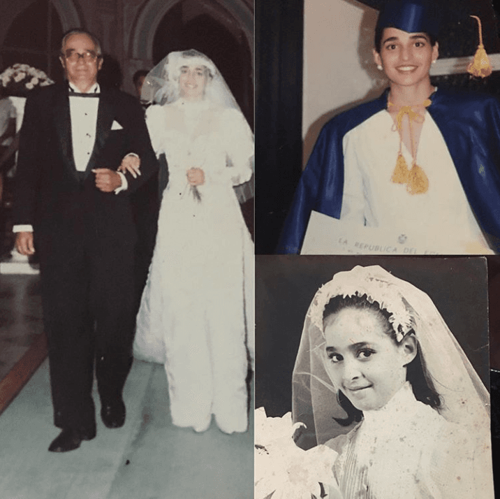 Minutos antes de presentarse como reina de Guayaquil 1983, Elsita Huerta posteó tres fotos más, de "los momentos más hermosos" de su vida: el día de su boda y de su graduación, entre ellos.