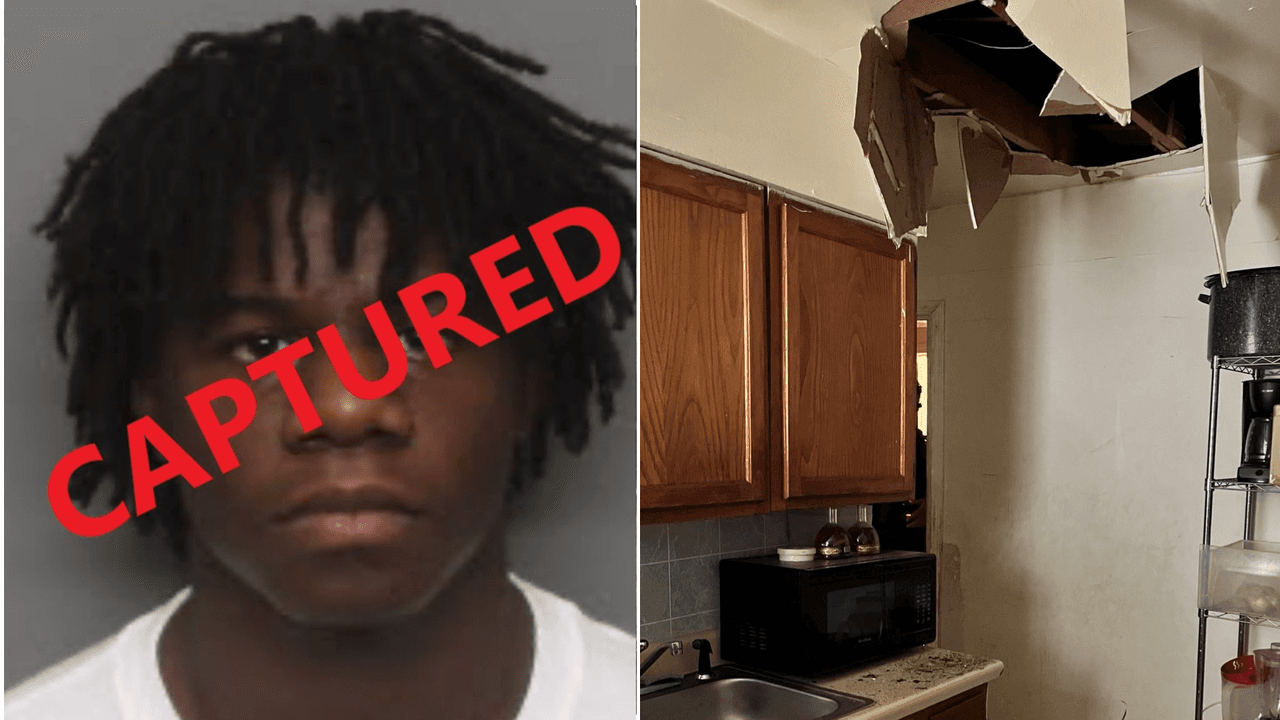 Lo buscaban por un asesinato. Se escondió en un ático, pero se cayó, rompió el techo y fue a estrellarse frente a los policías 