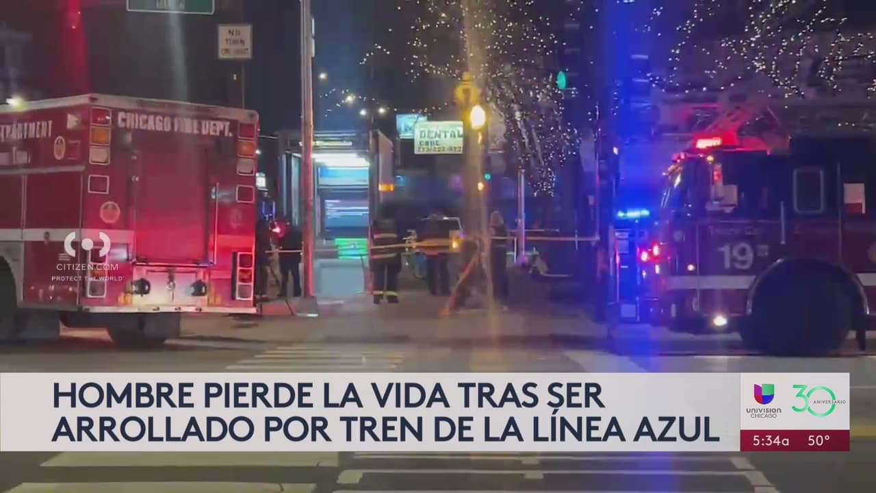 Muere un hombre tras ser atropellado en la línea azul del tren de Chicago