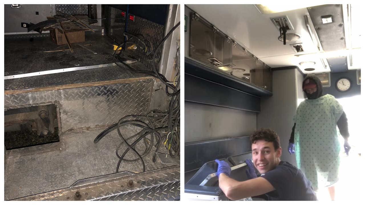 Lo primero que hizo fue limpiarla: 
<b>“Tenía vendajes, jeringas y todo tipo de líquidos</b>. Pero la parte más complicada no fue esa: fue hacer el baño. Además de tubería, tenía que poner cables de electricidad, bomba de agua, el calentador… Pero valió la pena”.
<br>