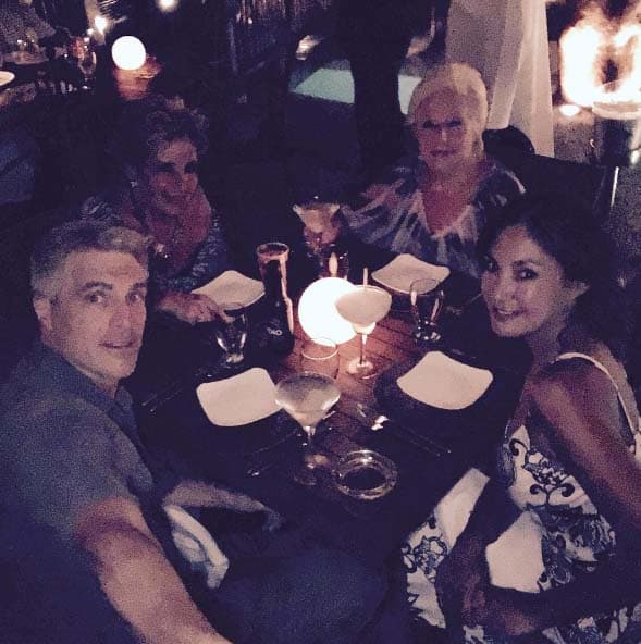 Lisardo disfrutó una rica cena en familia en Acapulco, Guerrero.