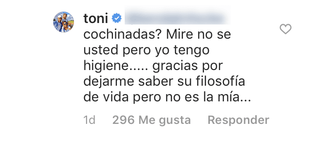 Toni Costa no tardó en defenderse y así le respondió.