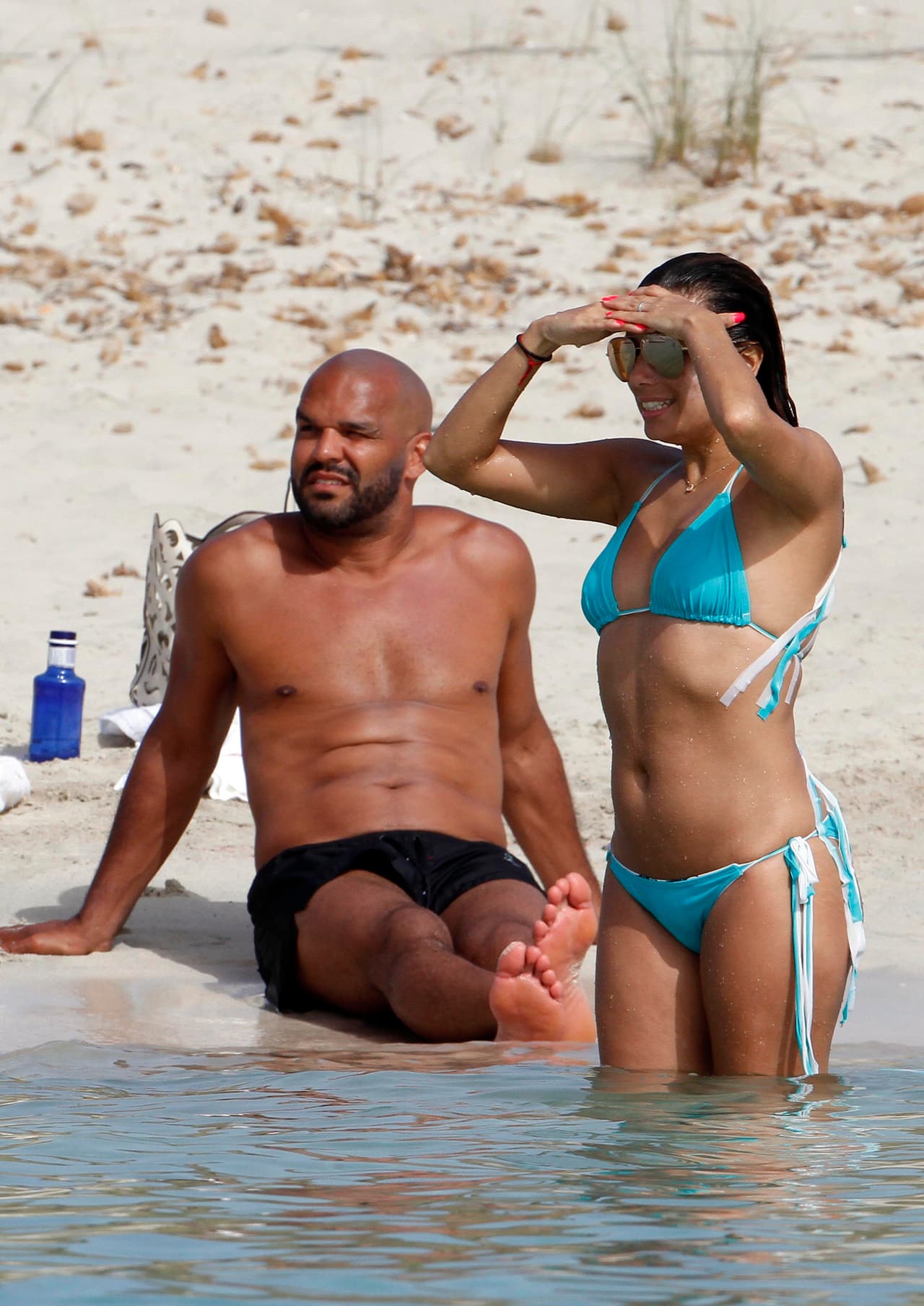 Los acompañaba el gran amigo de Eva, Amaury Nolasco.