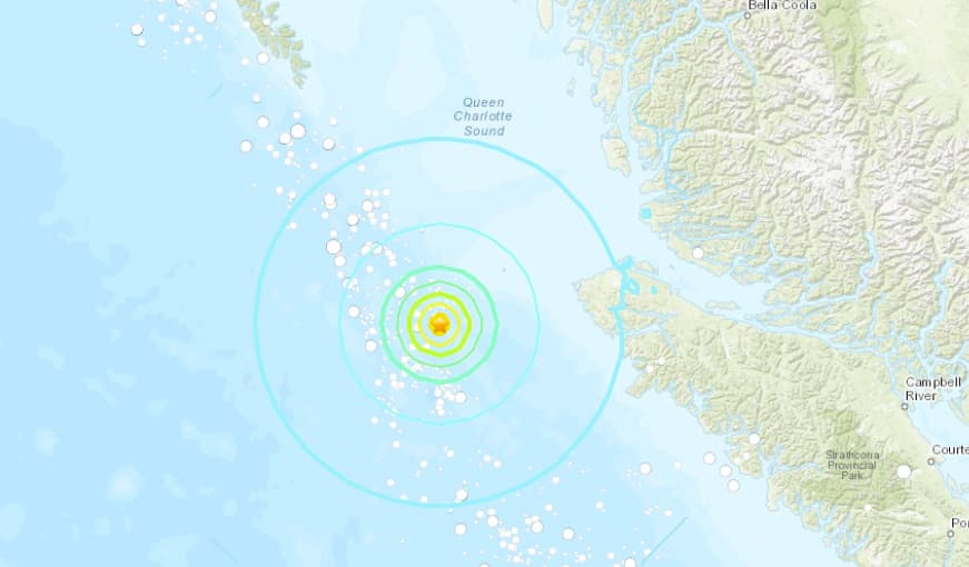 Fuertes sismos sacuden la isla de Vancouver en menos de 24 horas