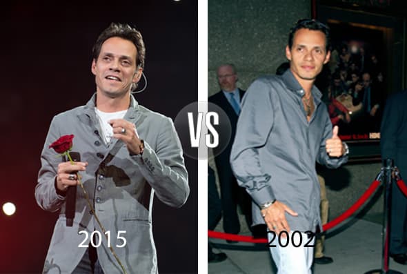 Y hablando de galanes jóvenes no podemos dejar fuera a Marc Anthony, que tampoco ha envejecido, aunque sí ha madurado demasiado.