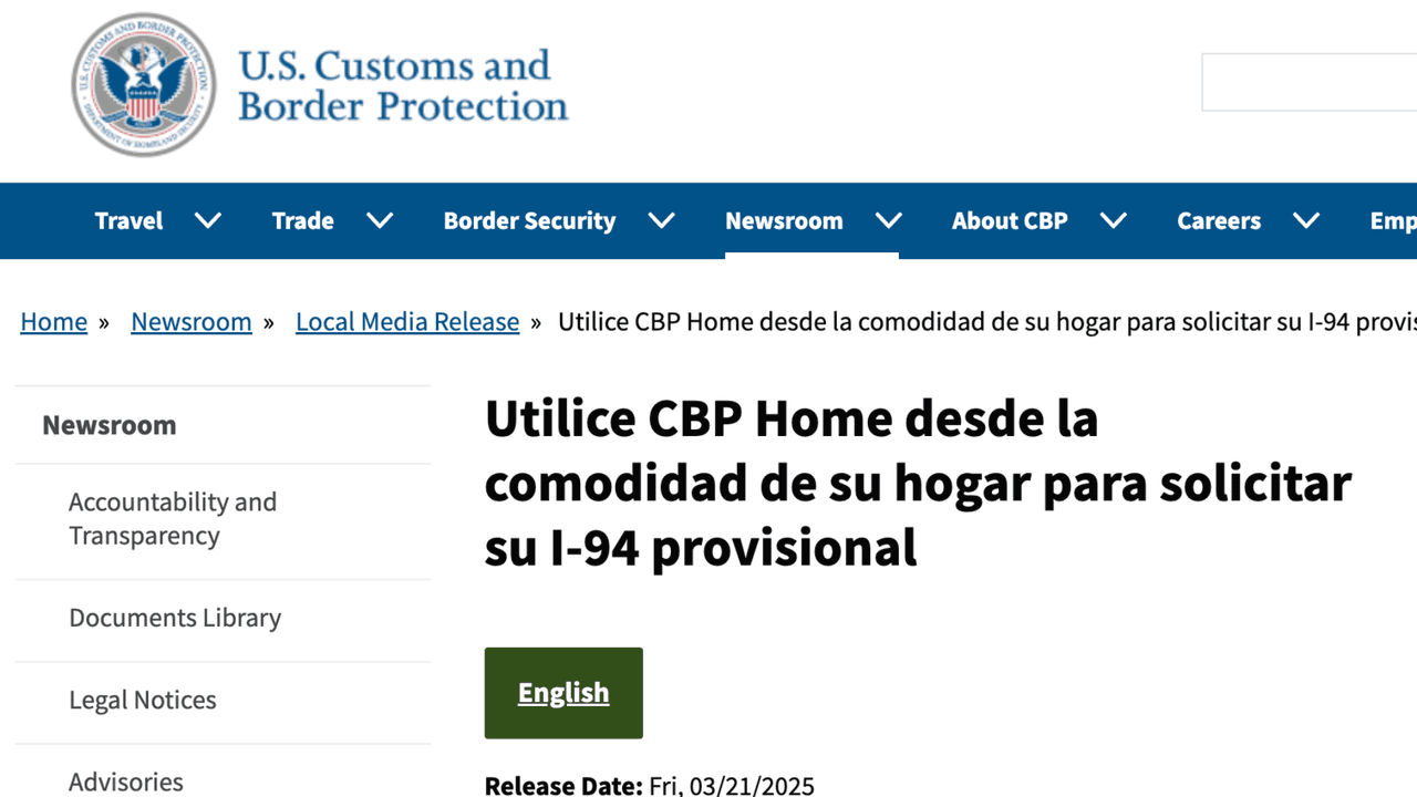 La administración de Trump modificó la aplicación de CBP One, en la que inmigrantes podían antes solicitar asilo bajo la época de Biden. 
<b>Ahora se llama CBP Home.</b>