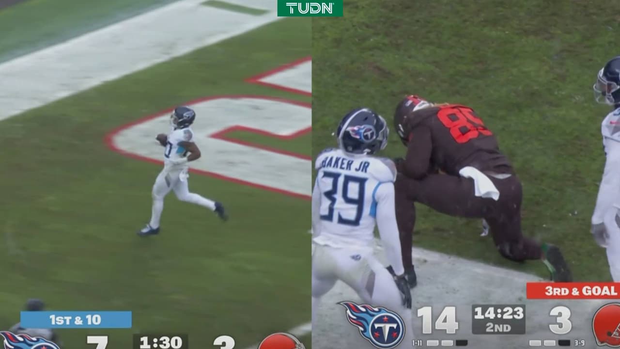 Vaya escapada de Tony Pollard sobre la defensiva de los Browns