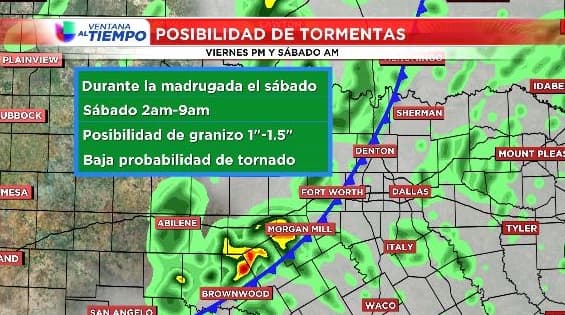 Sistema frontal pasará sobre el Metroplex 