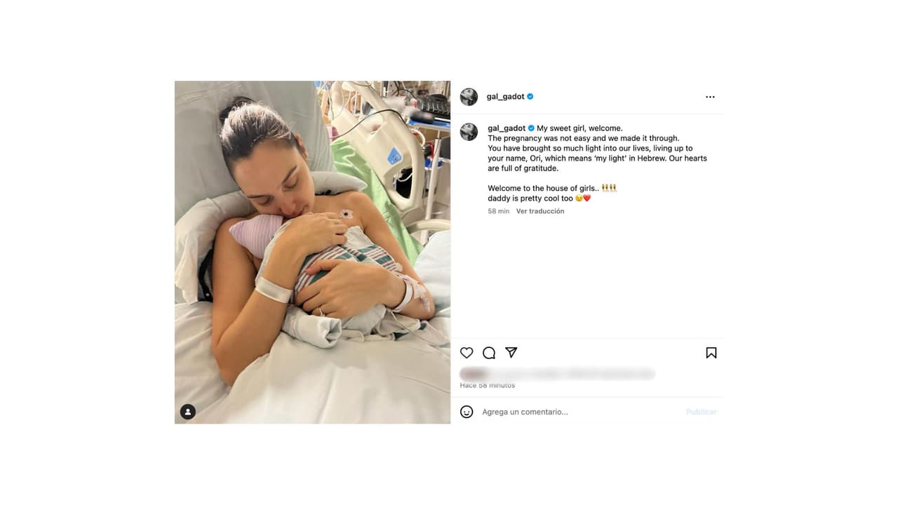 Así anunció Gal Gadot el nacimiento de su cuarta hija.