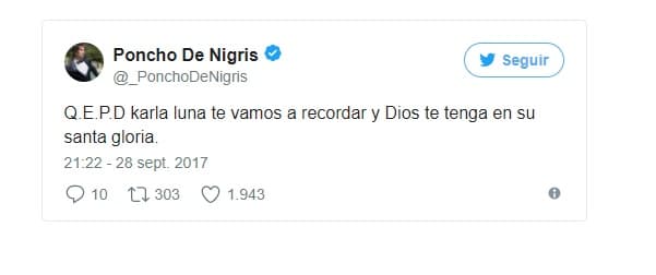 De Nigris era una persona cercana a la estrella de 38 años.