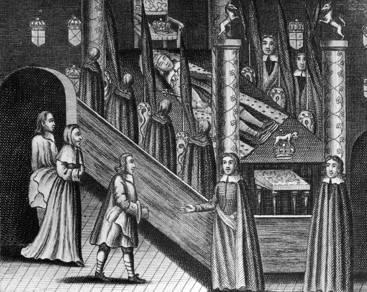 De esa manera, si a alguien se le enterraba y todavía seguía vivo, despertando a las horas o par de días después de su enfermedad, podía "tranquilamente" agitar su brazo y hacer sonar la campana, alertando a las personas alrededor.