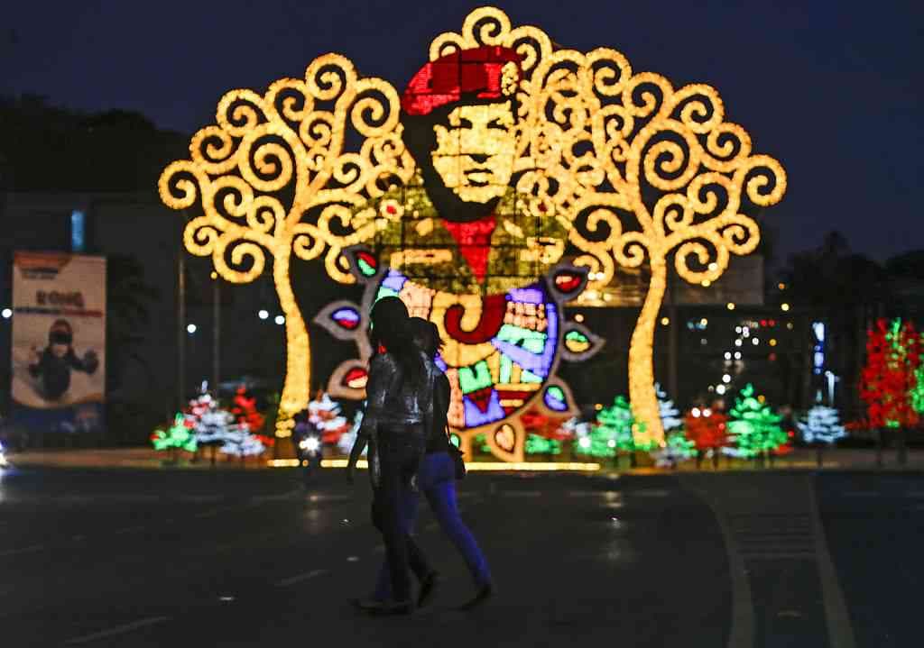 La imagen de Hugo Chávez se puede ver en diferentes lugares de Managua.