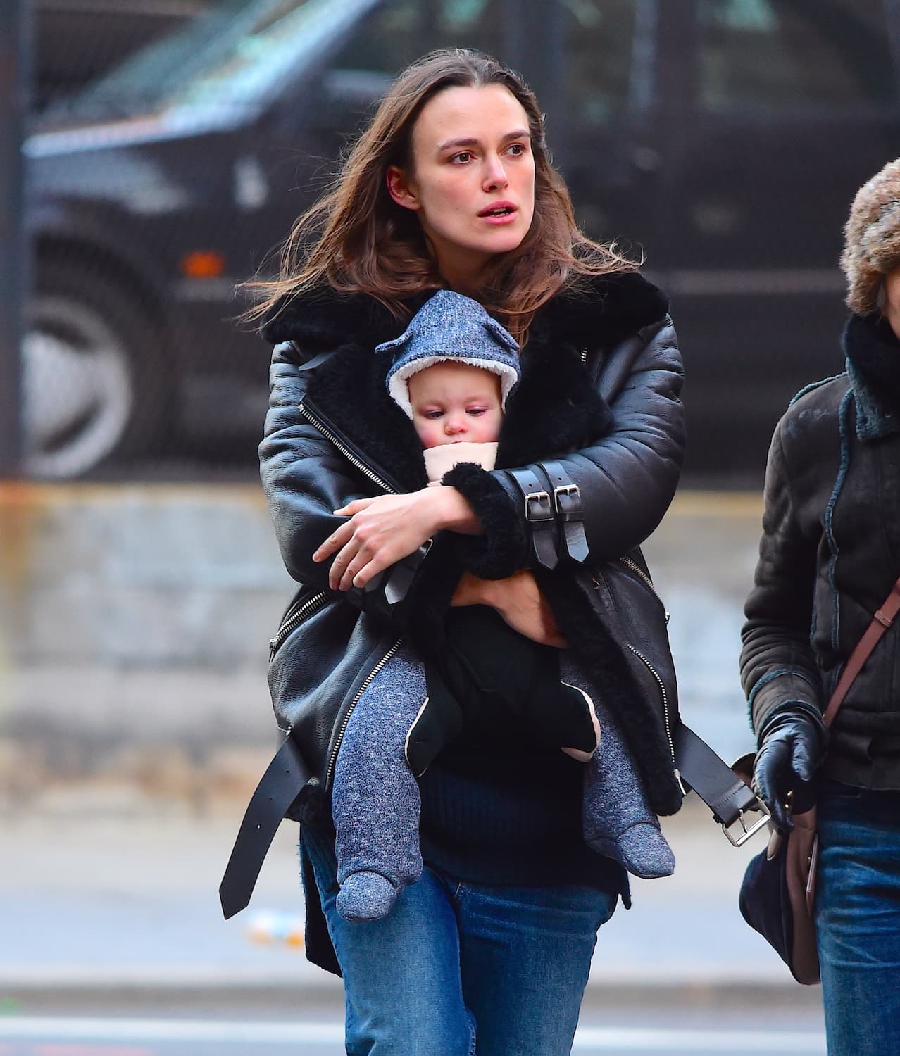 Vimos a Keira Knightley con su bebé en NYC.