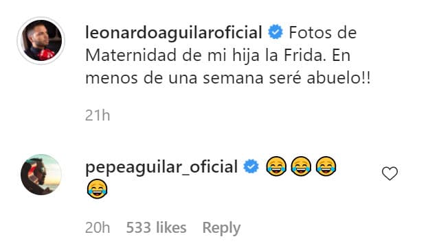 La publicación provocó la 
<b>risa del 'bisabuelo'</b>, el cantante Pepe Aguilar, de 52 años.
<br>