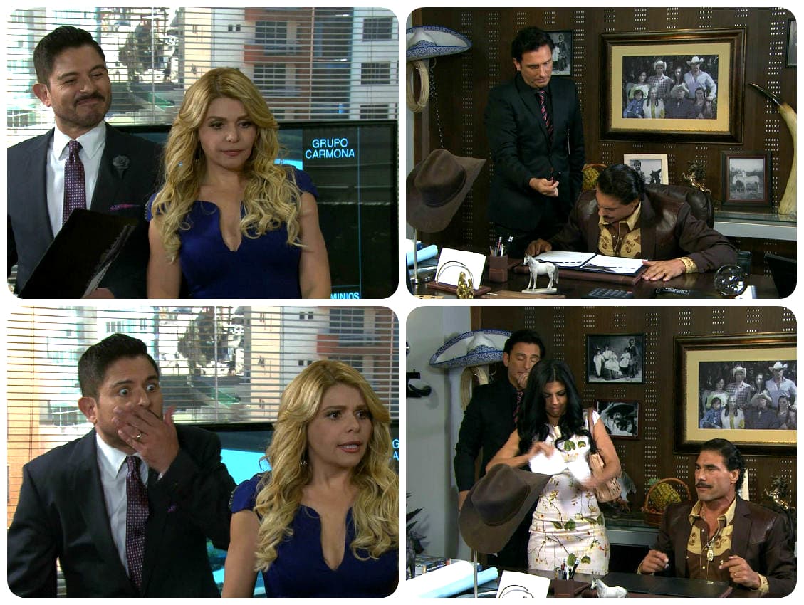 Pero justo cuando Facundo estaba firmando el traspaso de la empresa, llegaron María y Beto para impedirlo.