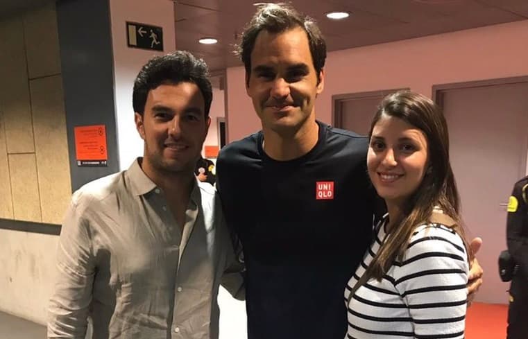 'Checo' Pérez posa junto a Federer y destaca su grandeza