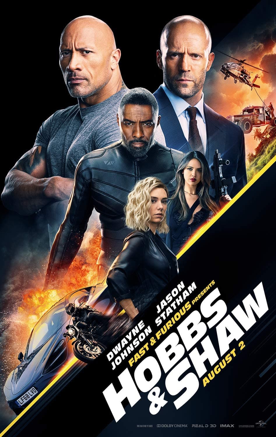 <h3 class="cms-H3-H3"><b>The Fast and the Furious Presents: Hobbs & Shaw</b></h3>
<br>
<br>
<b>Tipo:</b> Película
<br>
<b>Plataforma:</b> HBO
<br>
<b>Duración: </b>2 horas 17 minutos
<br>
<br>
<b>Sinopsis:</b> Spin-off de la franquicia cinematográfica de Fast & Furious, que sigue al policía estadounidense Hobbs y al mercenario británico Shaw. En el pasado, Hobbs encarceló a Shaw después de que éste intentara matarlo. Ahora deben aliarse para combatir al terrorista Brixton, que tiene una fuerza sobrenatural.