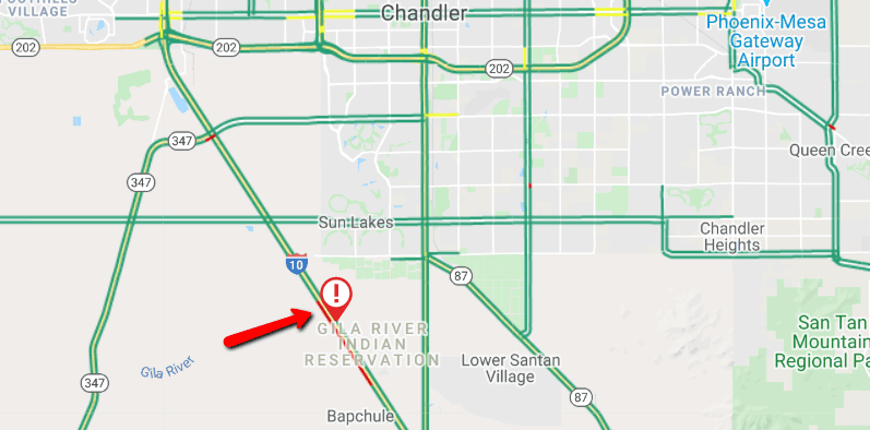 Reabren carriles en la Interestatal 10 después de un choque mortal cerca de Riggs Road