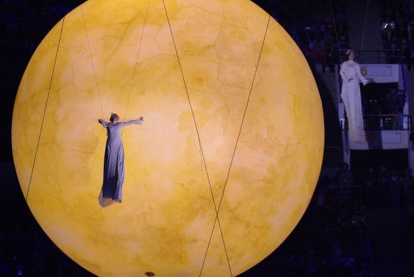 Se escenificó un pequeño espectáculo de ocho minutos sobre la historia del arte en Corea.