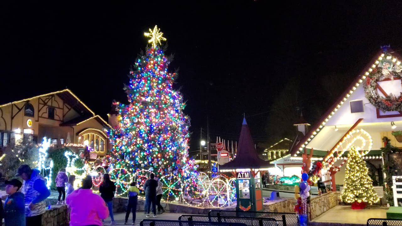 Un árbol de Navidad es la pieza decorativa central.
