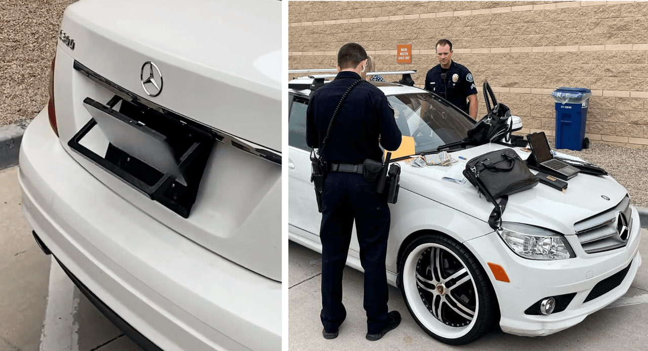 "Sacado de la película 007": placa camuflada y dispositivos de última tecnología, policía incauta carro "espía" en Los Ángeles