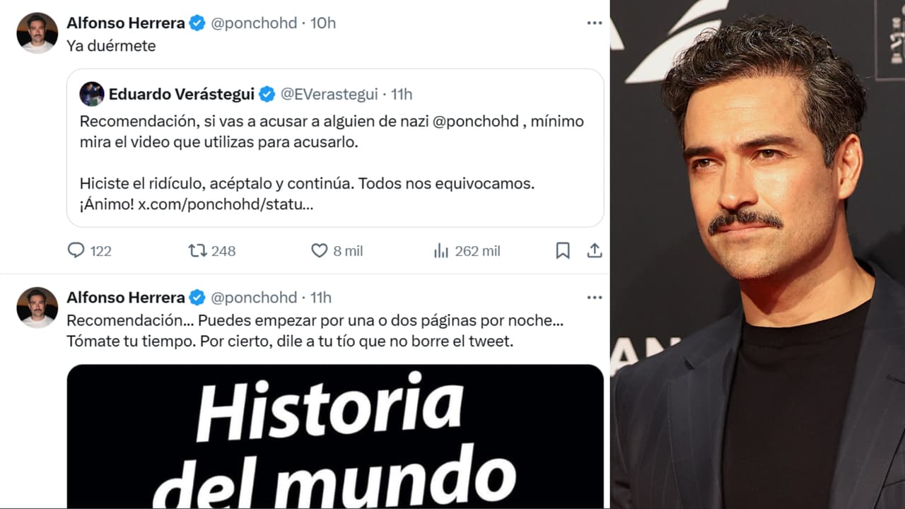 Alfonso Herrera mandó a dormir a Eduardo Verástegui tras la respuesta que le dio por criticar su saludo en un evento político.
