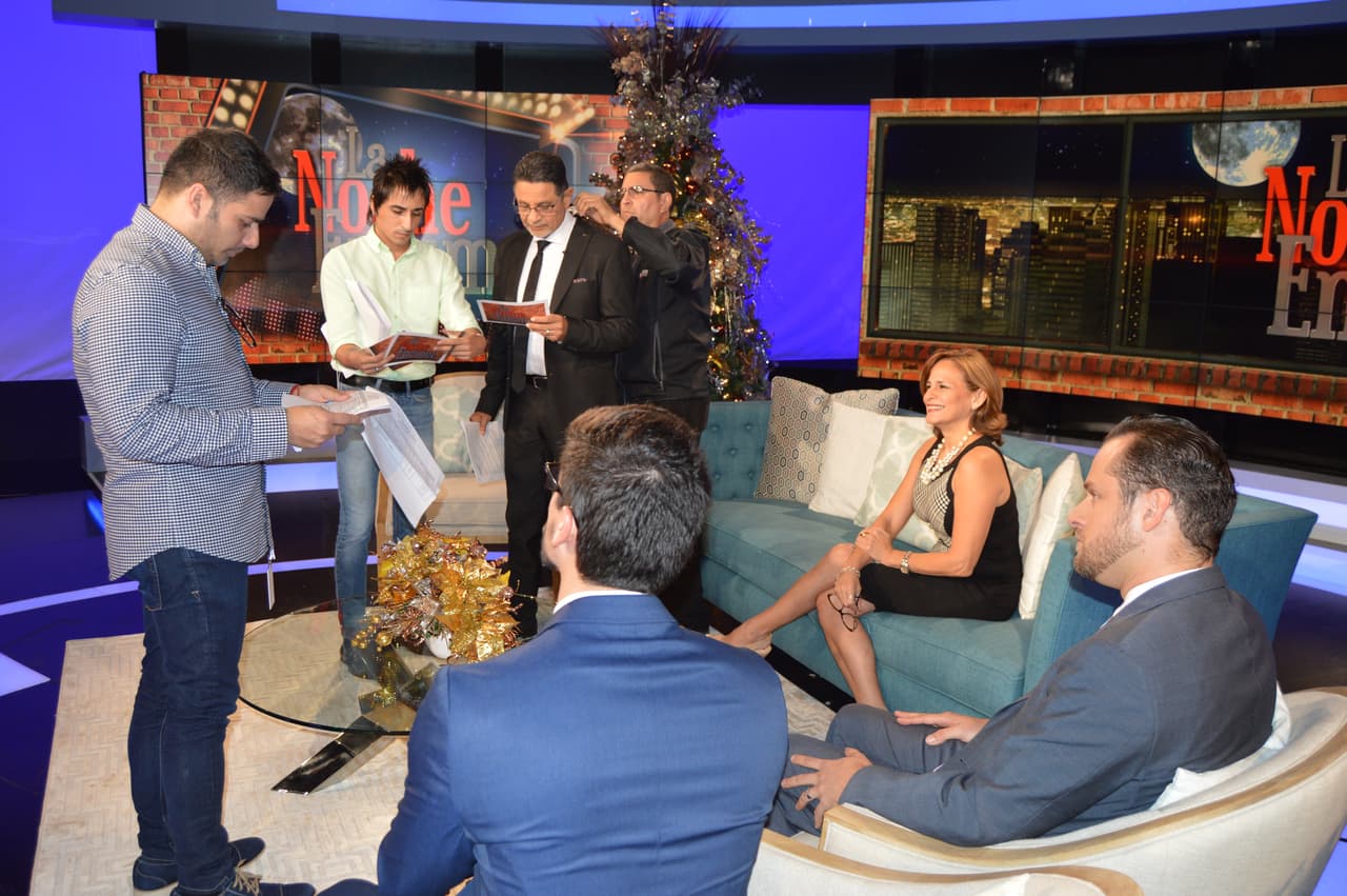 Así transcurrieron parte de las grabaciones del especial con Silverio Pérez y Suzette Bacó.