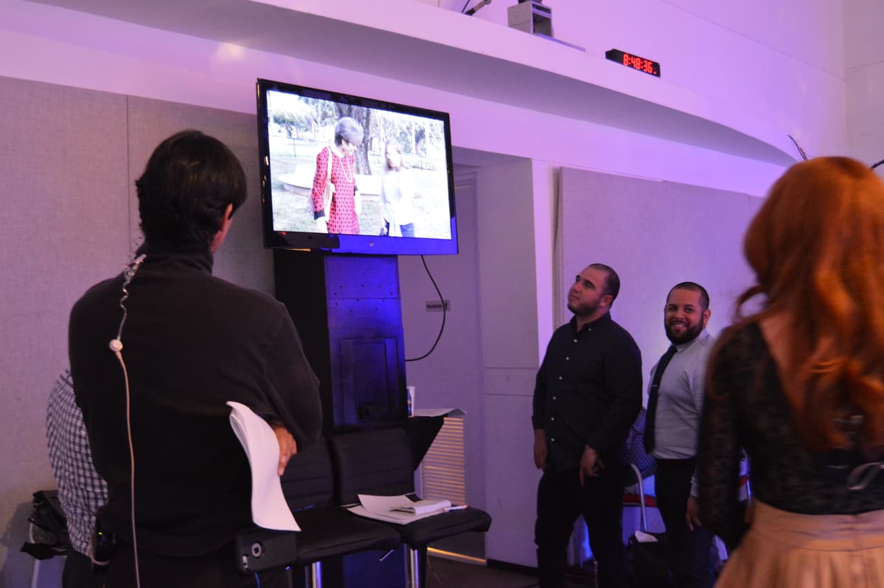 Así transcurrieron parte de las grabaciones del especial con Silverio Pérez y Suzette Bacó.