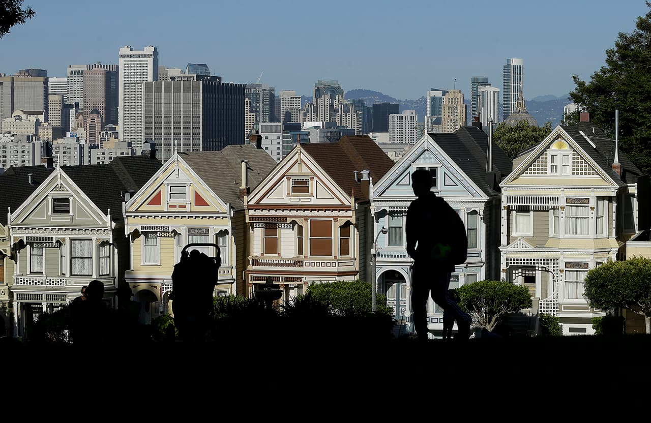 Las famosas "Painted Ladies" en el Alamo Park Square en San Francisco.
<br>
