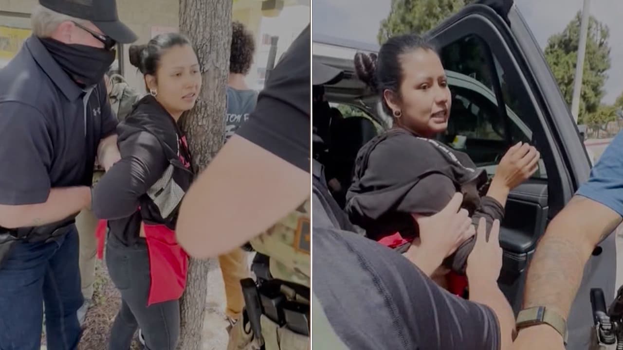 Vendedora hispana se aferra a un árbol para evitar ser arrestada por ICE en Los Ángeles