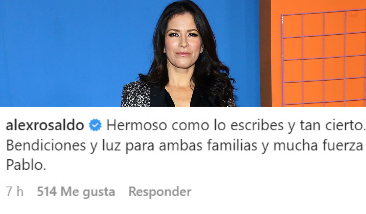 Alessandra Rosaldo también mandó "bendiciones y luz para ambas familias" desde la cuenta de Andrea Legarreta.