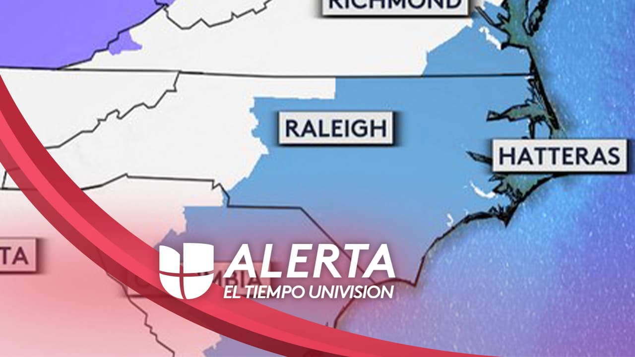 El sistema invernal se ha debilitado, dejando menores acumulados de nieve al centro de Carolina del Norte. Aunque los mayores impactos quedarán al este del estado, las acumulaciones de hielo y nieve pueden complicar las condiciones de las carreteras y dejar apagones.