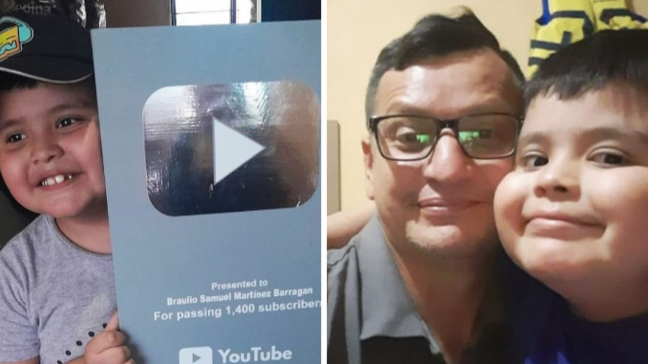Papá conmueve Internet al hacerle una placa falsa de YouTube a su hijo: logró que tuviera una real 