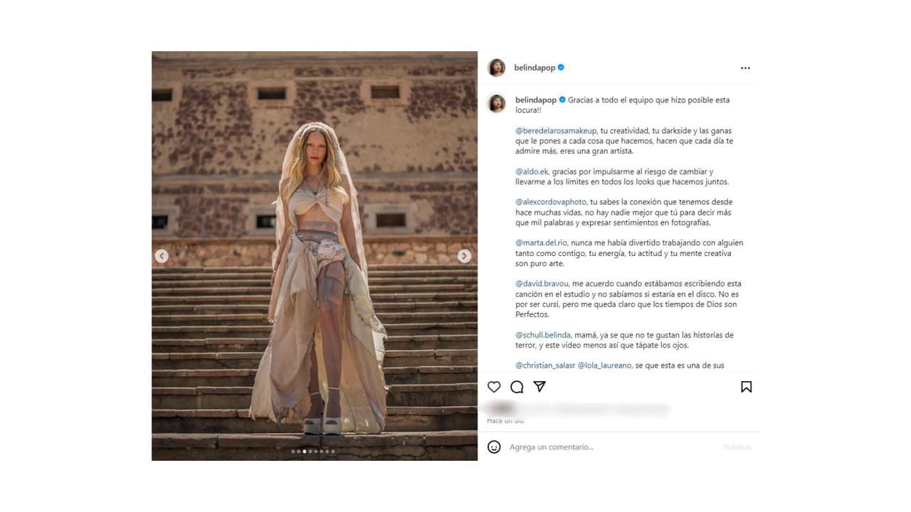 Belinda recibió más de 265 mil dólares por grabar el video de 'La Mala' en Guanajuato (México).