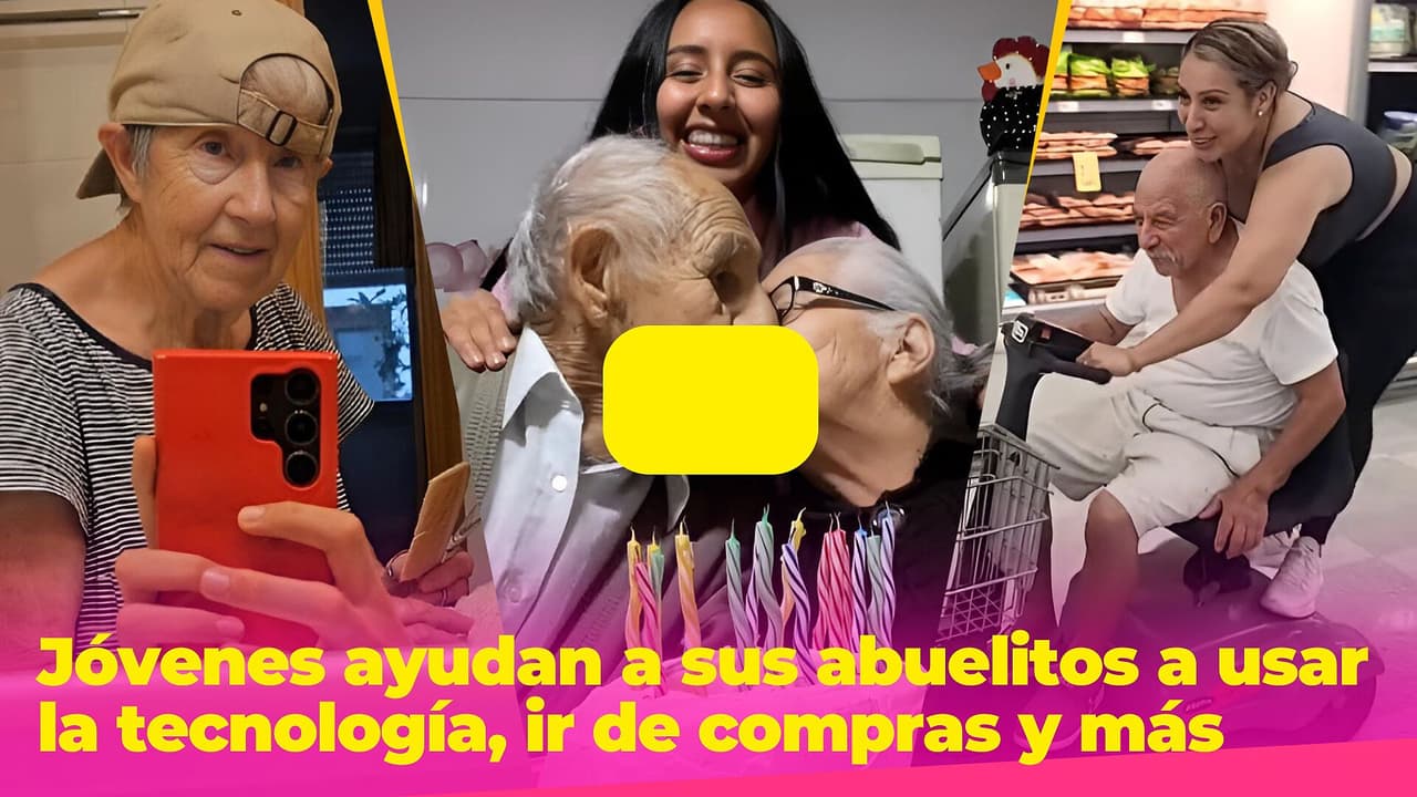 Estos jóvenes ayudan a sus abuelitos a usar la tecnología, ir de compras y más: las historias son hermosas