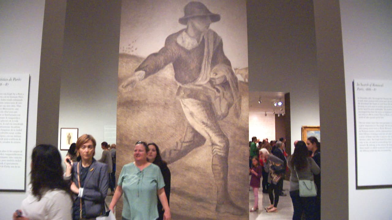 En la muestra expuesta en el Museo de Bellas Artes de Houston se presenta a Van Gogh (1853–1890) a través de cuatro etapas clave de su carrera, desde sus primeros bocetos hasta sus últimas pinturas.