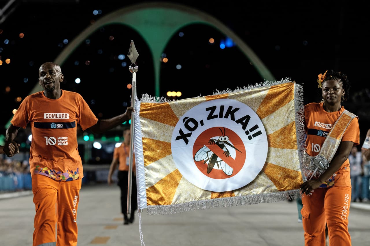 Entre el brillo de las lentejuelas y los sonoros ritmos, las autoridades de salud ordenaron la fumigación del sambódromo, en un esfuerzo por controlar al mosquito que transmite el zika: Aedes Aegypti.