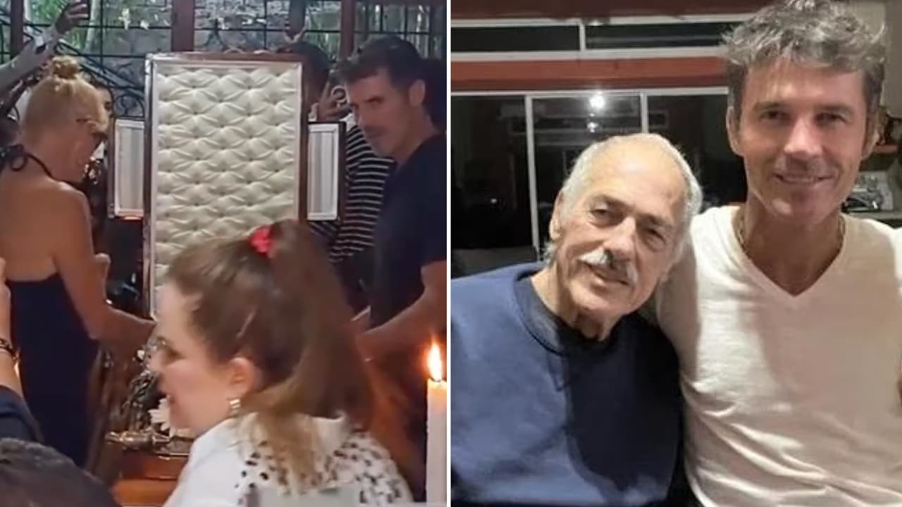 Leonardo, hijo de Andrés García, hizo a un lado los problemas con Margarita Portillo y fue al funeral