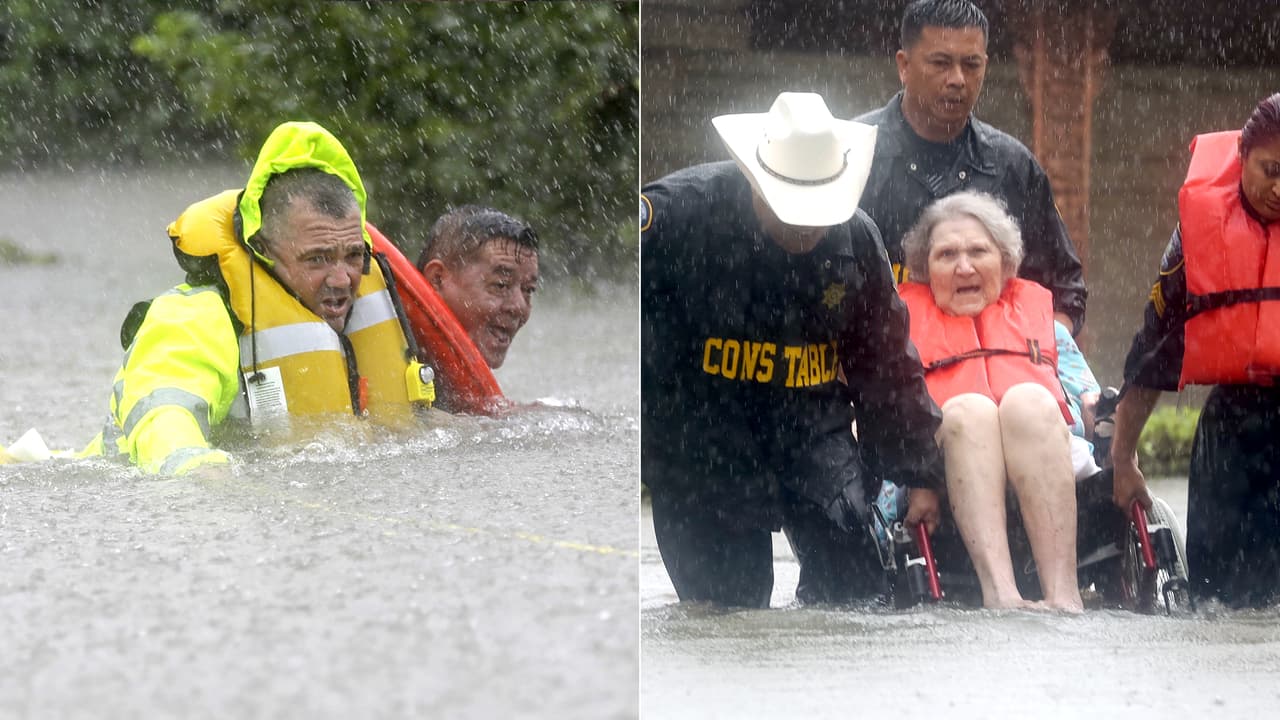 Autoridades pidieron a bomberos de Houston no salir en tareas de rescate mientras la ciudad se inundaba por el huracán Harvey