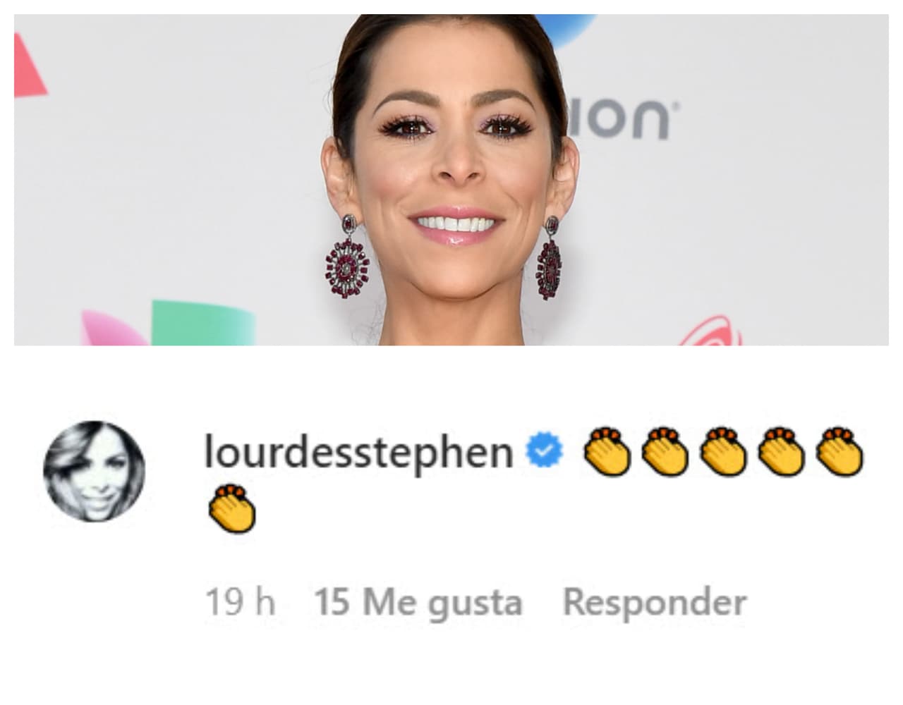 Lourdes Stephen aplaudió la llegada del niño de nuestro querido presentador. 
<br>