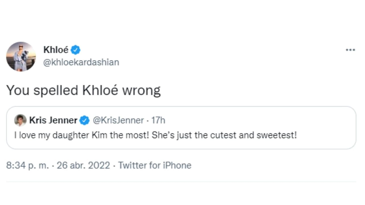 Khloé Kardashian, mensaje Twitter